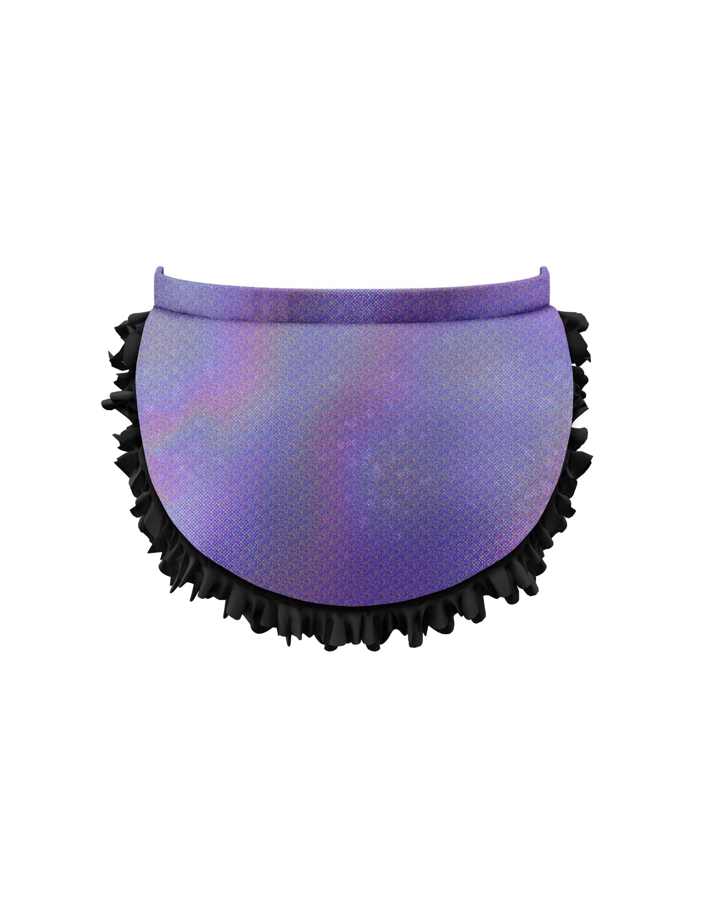 Solid Hologram Pettibustle with Top Skirt