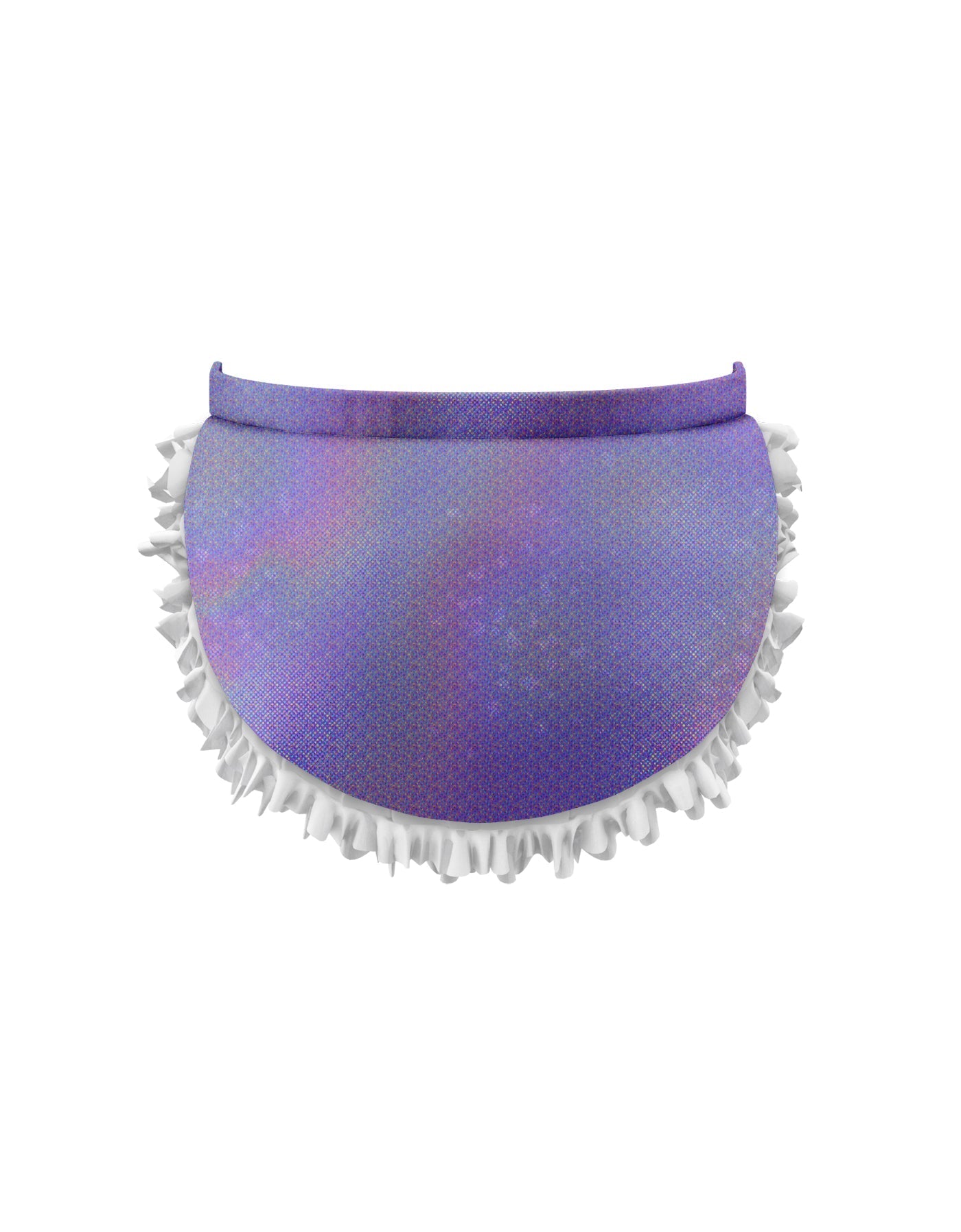 Solid Hologram White Pettibustle with Top Skirt