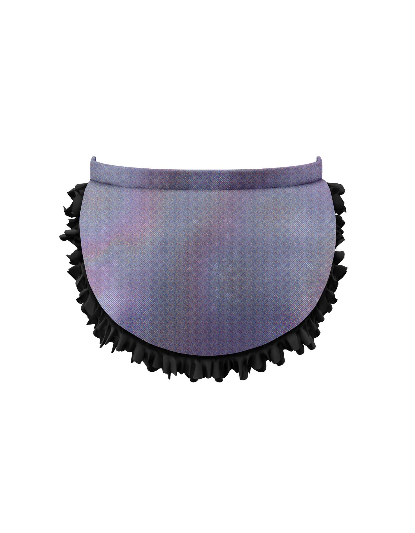 Solid Hologram Pettibustle with Top Skirt