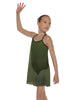 Solid Short Polychiffon Dress with Black Lycra Body