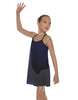 Solid Short Polychiffon Dress with Black Lycra Body