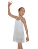 Solid Short Polychiffon Dress with White Lycra Body