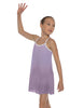 Solid Short Polychiffon Dress with White Lycra Body