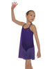 Solid Short Polychiffon Dress with Black Lycra Body