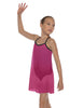 Solid Short Polychiffon Dress with Black Lycra Body