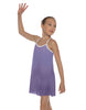 Solid Short Polychiffon Dress with White Lycra Body