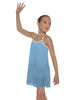 Solid Short Polychiffon Dress with White Lycra Body