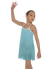 Solid Short Polychiffon Dress with White Lycra Body