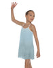 Solid Short Polychiffon Dress with White Lycra Body