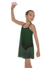 Solid Short Polychiffon Dress with Black Lycra Body