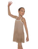 Solid Short Polychiffon Dress with White Lycra Body
