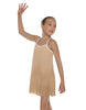 Solid Short Polychiffon Dress with White Lycra Body