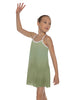 Solid Short Polychiffon Dress with White Lycra Body