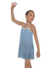 Solid Short Polychiffon Dress with White Lycra Body