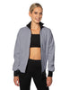 Solid Pique High Collar Jockey Jacket No Pocket