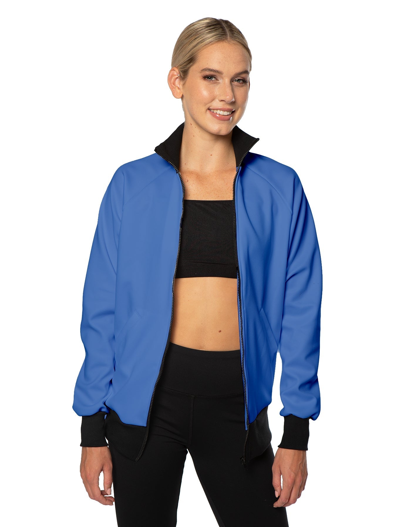 Solid Pique High Collar Jockey Jacket No Pocket