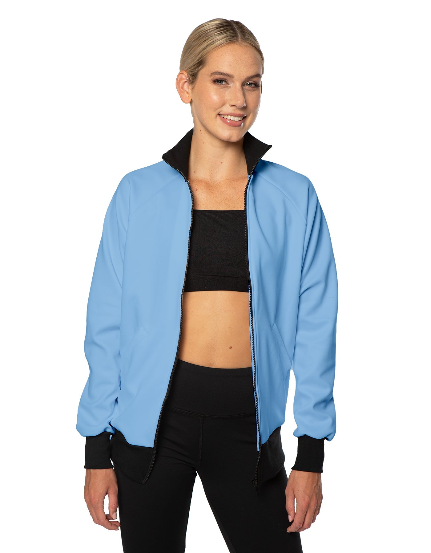 Solid Pique High Collar Jockey Jacket No Pocket