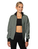 Solid Pique High Collar Jockey Jacket No Pocket