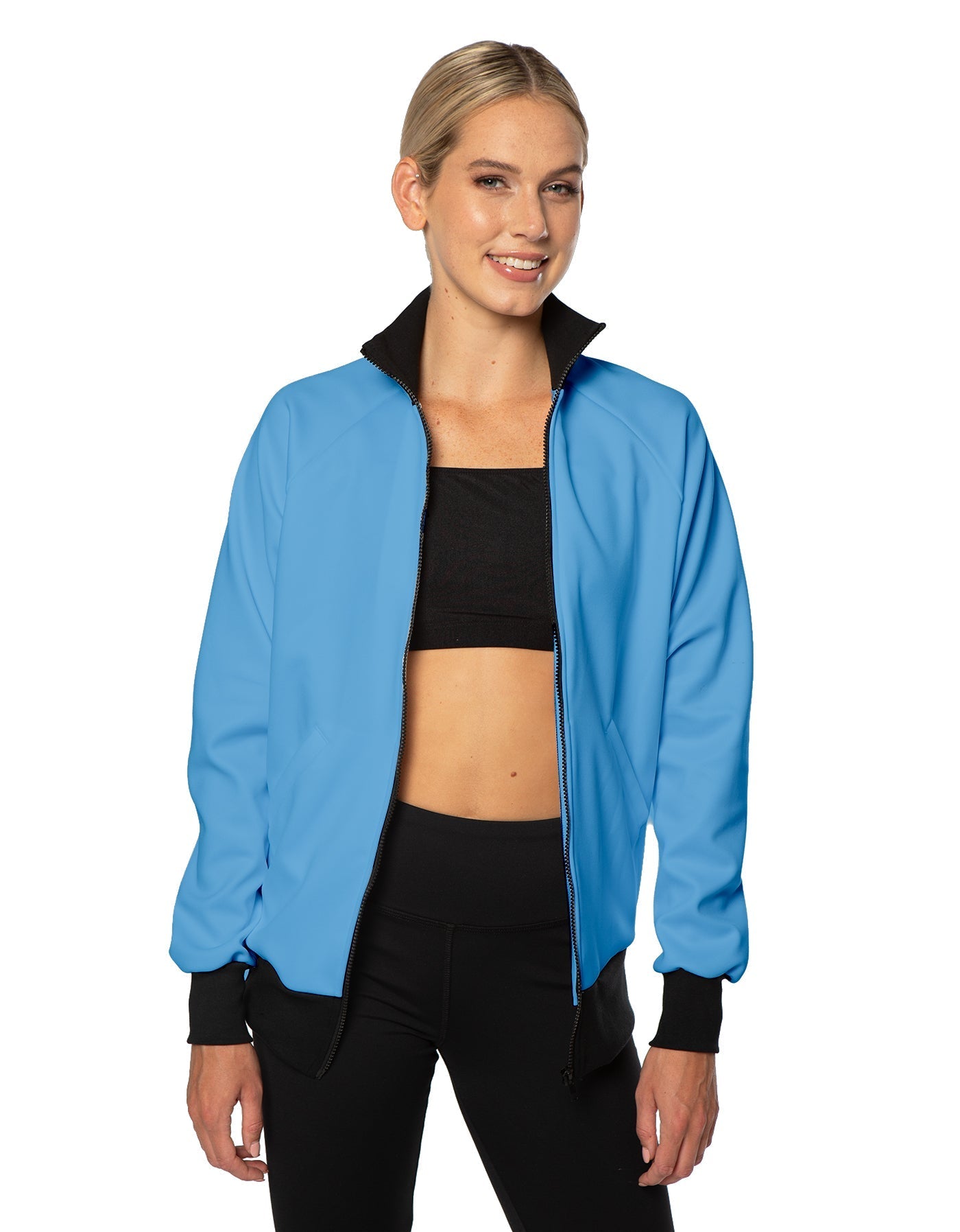 Solid Pique High Collar Jockey Jacket No Pocket