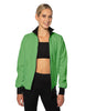 Solid Pique High Collar Jockey Jacket No Pocket
