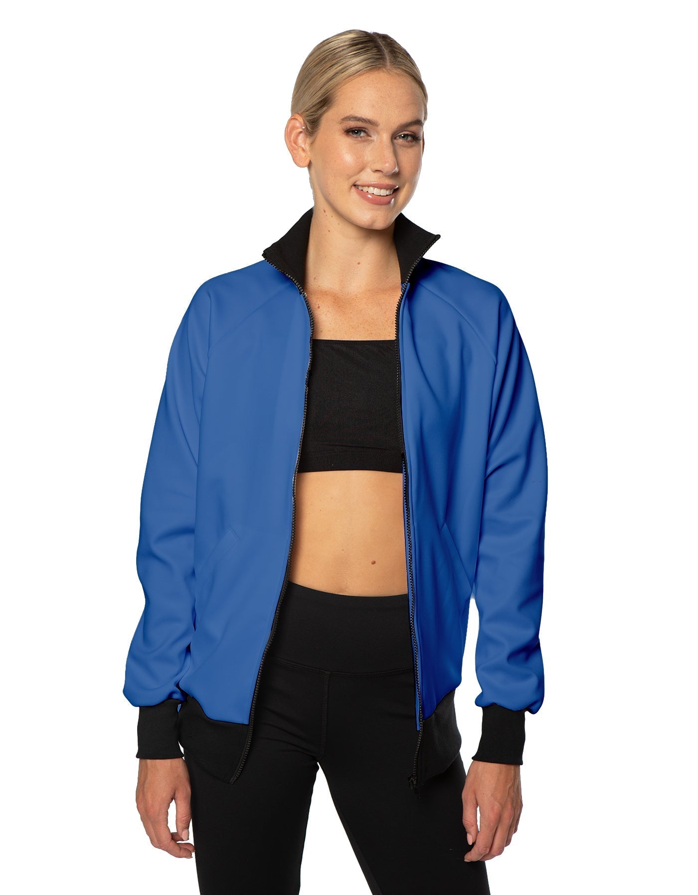 Solid Pique High Collar Jockey Jacket No Pocket
