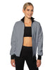 Solid Pique High Collar Jockey Jacket No Pocket