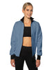 Solid Pique High Collar Jockey Jacket No Pocket