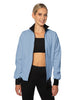 Solid Pique High Collar Jockey Jacket No Pocket
