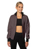 Solid Pique High Collar Jockey Jacket No Pocket