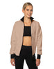 Solid Pique High Collar Jockey Jacket No Pocket