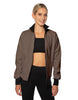 Solid Pique High Collar Jockey Jacket No Pocket