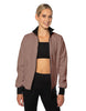Solid Pique High Collar Jockey Jacket No Pocket