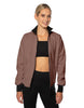 Solid Pique High Collar Jockey Jacket No Pocket