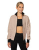 Solid Pique High Collar Jockey Jacket No Pocket