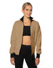 Solid Pique High Collar Jockey Jacket No Pocket