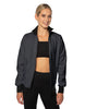 Solid Pique High Collar Jockey Jacket No Pocket