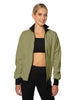 Solid Pique High Collar Jockey Jacket No Pocket