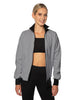 Solid Pique High Collar Jockey Jacket No Pocket