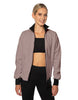 Solid Pique High Collar Jockey Jacket No Pocket