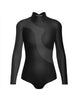 Solid Shadows Leotard with Mesh