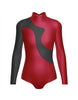 Solid Shadows Leotard with Mesh