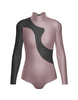 Solid Shadows Leotard with Mesh