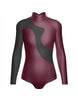 Solid Shadows Leotard with Mesh