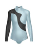 Solid Shadows Leotard with Mesh