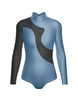 Solid Shadows Leotard with Mesh