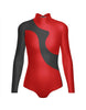 Solid Shadows Leotard with Mesh