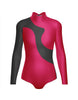 Solid Shadows Leotard with Mesh