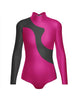 Solid Shadows Leotard with Mesh