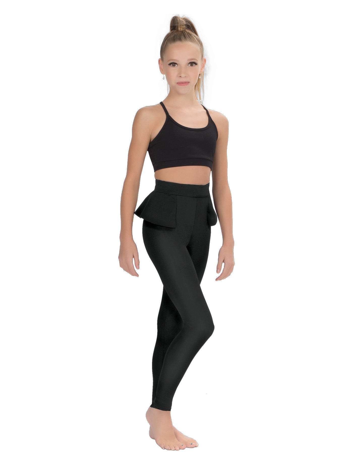Solid Lycra Peplum Pants