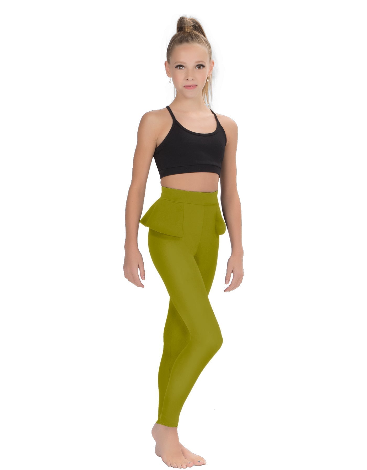 Solid Lycra Peplum Pants